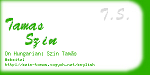 tamas szin business card